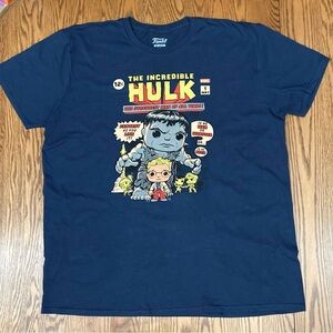 ⚡️FUNKO/MARVEL⚡️INCREDIBLE HULK RETRO COMIC T-shirt 2XL 100% cotton 🌟NWOT🌟